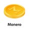 Monero icon, isometric style