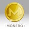 Monero vector icon as golden coin
