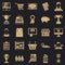 Monetary expenses icons set, simple style