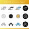 Monetary gain icons set