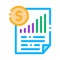 Monetary statement document icon vector outline illustration