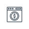 monetization icon vector from seo and marketing concept. Thin line illustration of monetization editable stroke. monetization