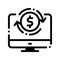 Money Account Verification Vector Thin Line Icon