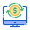 Money Account Verification Vector Thin Line Icon