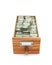 The money is in the archive box. 3D illustration