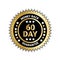 Money Back In 60 Days Guarantee Badge Golden Medal Isolated