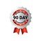 Money Back In 90 Days Template Medal With Ribbon Badge Isolated