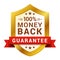 Money back badge, guarantee certificate emblem for customer