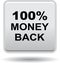 Money back button web icon grey