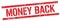 MONEY BACK text on red grungy rectangle stamp