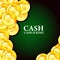 Money background with gold coins - casino cash, fortune and jackpot