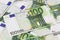Money background - One hundred euro bills banknotes