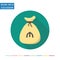 Money bag - Azerbaijani manat flat icon