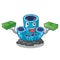 With money bag blue sponge coral isolated the mascot