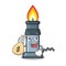 With money bag bunsen burner isolated with the cartoon