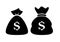 Money bag dollar icons