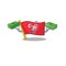 With money bag flag isle of man isolated cartoon