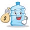With money bag gallon character cartoon style