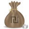 Money bag icon with Israeli Shekel symbol.