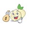 With money bag jicama with in the isolated mascot