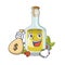 With money bag pistachio oil with the mascot shape