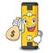 With money bag spirit level isolated in the cartoon