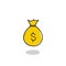 Money bag vector icon