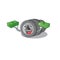 With money bag zoom lens cartoon shape in character