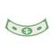 Money banknote currency cash isolated icon white background