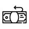 Money banknote purchase line icon vector illustration