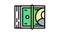 money banknotes for player in video game color icon animation