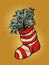 money bonus prize gift income profit christmas sock for gifts