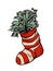 money bonus prize gift income profit christmas sock for gifts