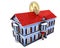 Money box house with dollar