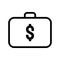 Money briefcase icon