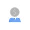 Money, businessman, dollar, investor two color blue and gray icon