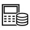 Money calculation icon vector. Budget banking illustration logo. Financial payment symbol.