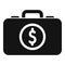 Money case credit icon simple vector. Finance support