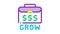 money case growing money Icon Animation