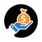 money, cash, coin, hand, money on hand icon