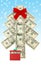 Money Christmas tree and gift