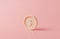 Money coins isolated. minimal money dollar sign around on pink or red pastel background. cashless society. online shopping payment