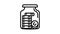 Money coins in jar icon animation