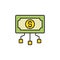 money, commotion line icon. Elements of finance illustration icon. Premium quality graphic design icon. Can be used for