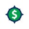 Money Compass Logo Icon Design