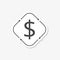 Money convert sticker, simple vector icon