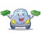 With money cute car character cartoon