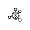 Money Distribution Icon. Flat Design