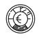 Money division line icon, concept sign, outline vector illustration, linear symbol.