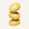 Money dollar stacks and Floating, coins Business investment, growth calculate Finance saving concept. icon isolated on